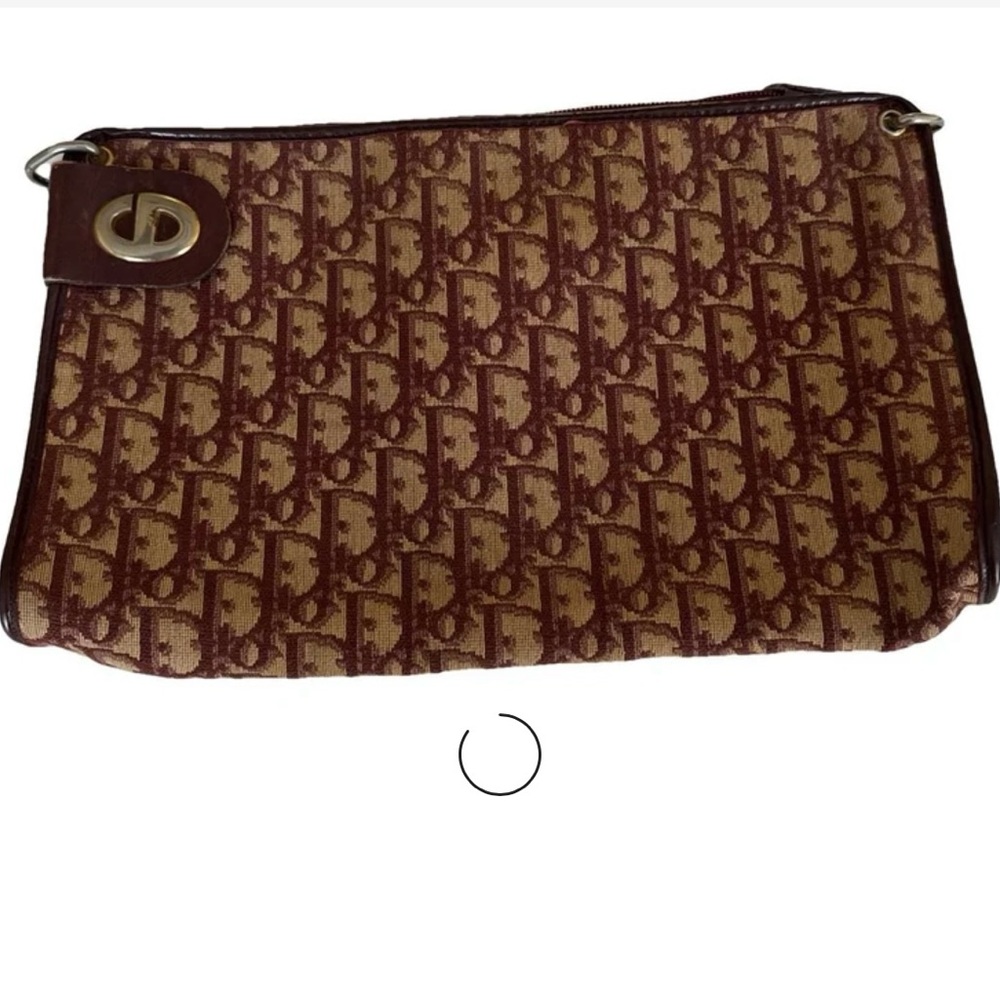 Dior Red and Tan trotter Clutch